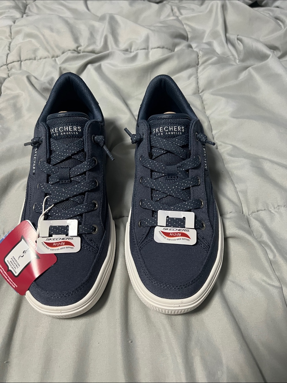 Skechers Navy Low-Top Lace-Up Sneakers
